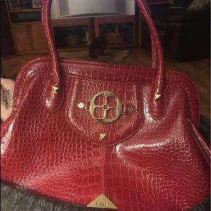 IMAN handbag with dust bag / Red